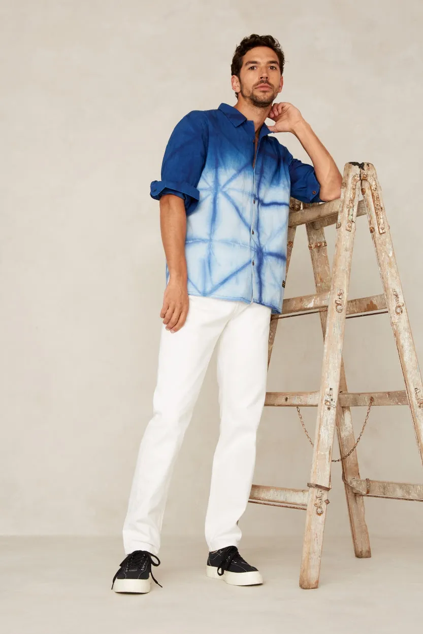 Balder Long Sleeve Shibori Ombre Natural Indigo