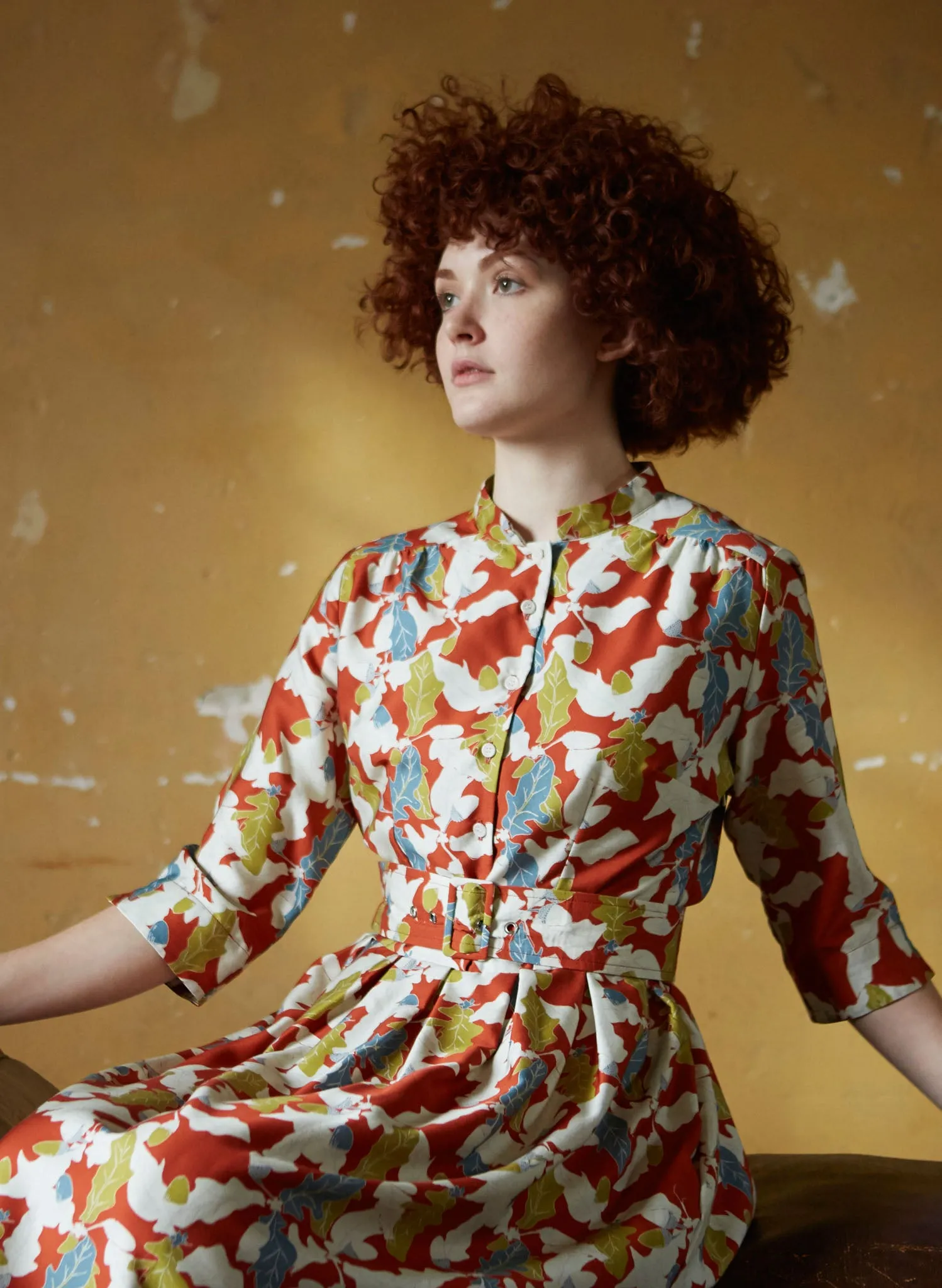 Cynthia - Rust Acorn Dress - Tencel