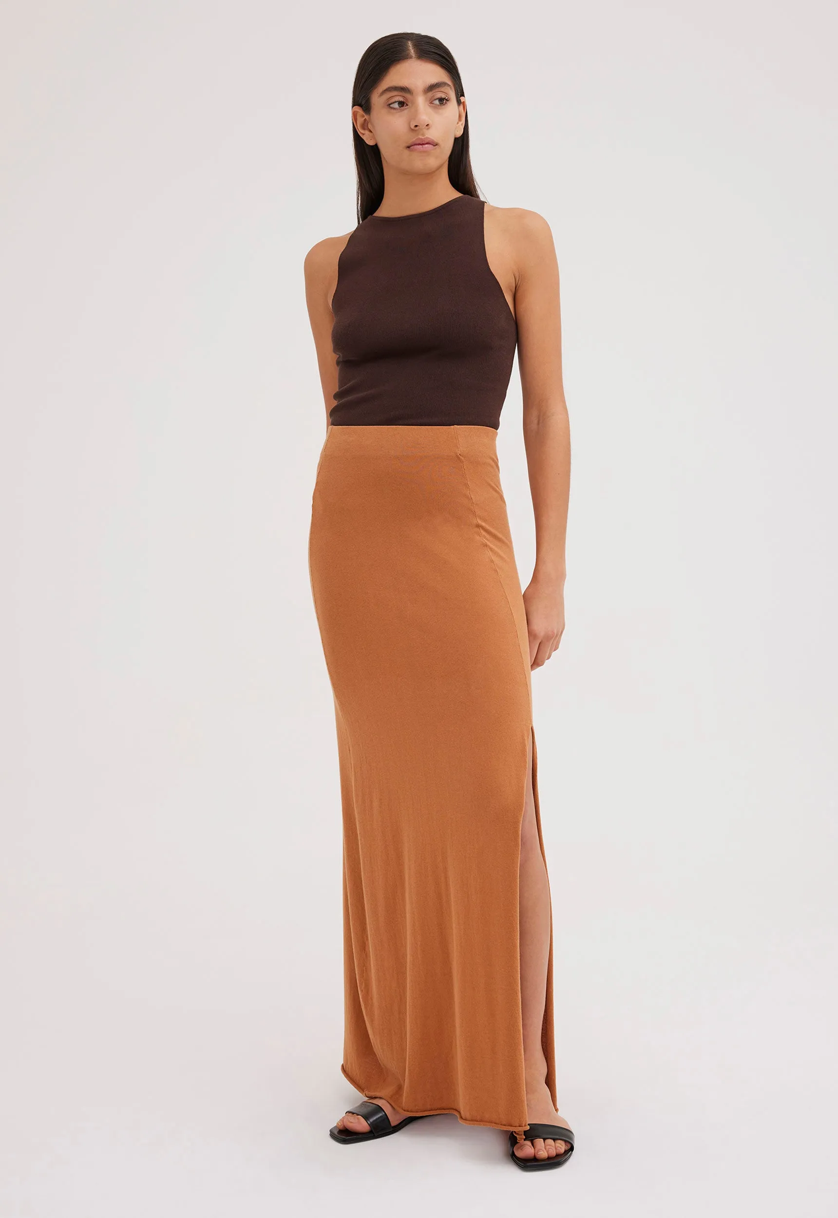 Finch Cotton Skirt - Samson Tan