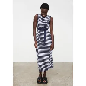 Kowtow Long Singlet Dress - Navy Stripe