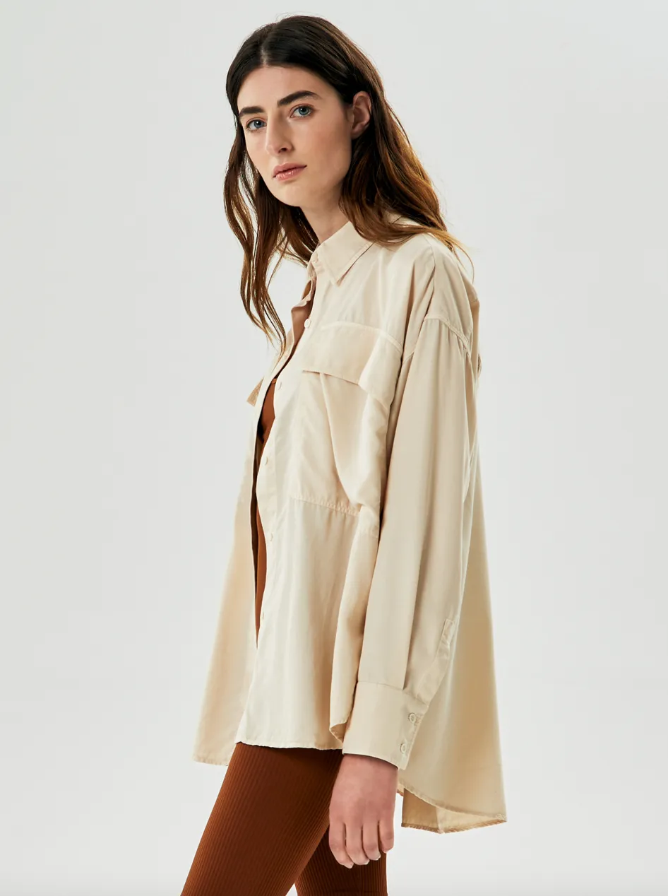 long shirt - glenn - sand