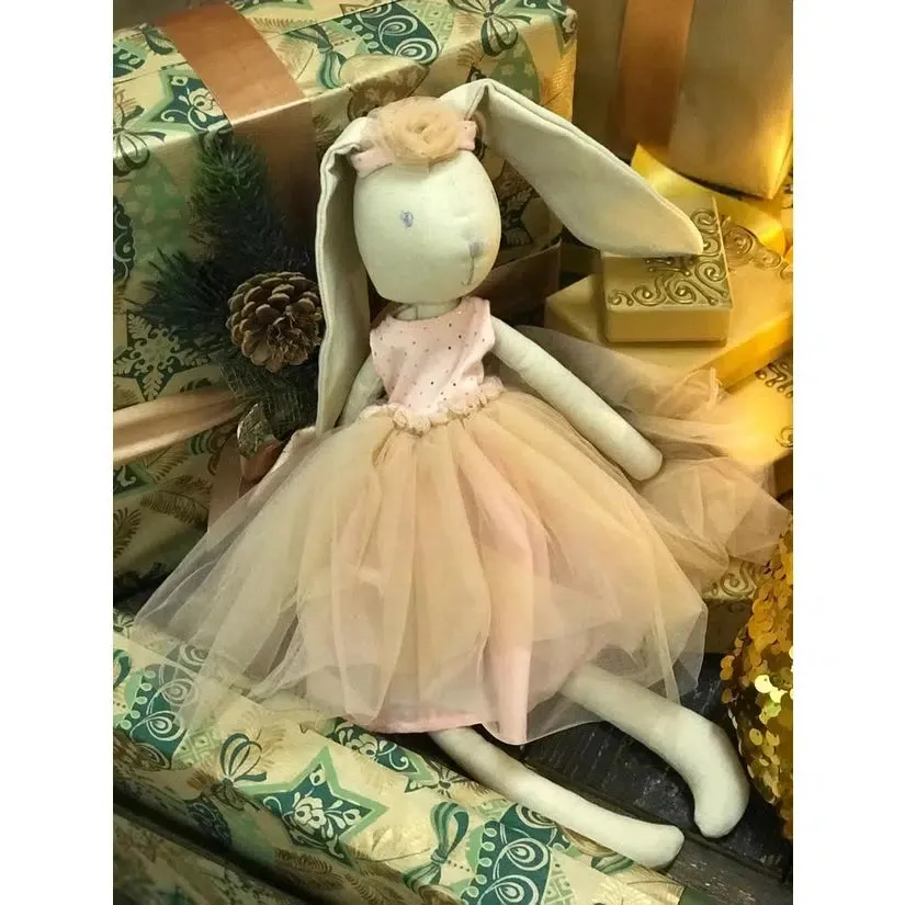 Marcella the Bunny - Ballerina in Pink Toile Skirt