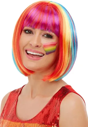 Rainbow Multi Coloured Bob Wig