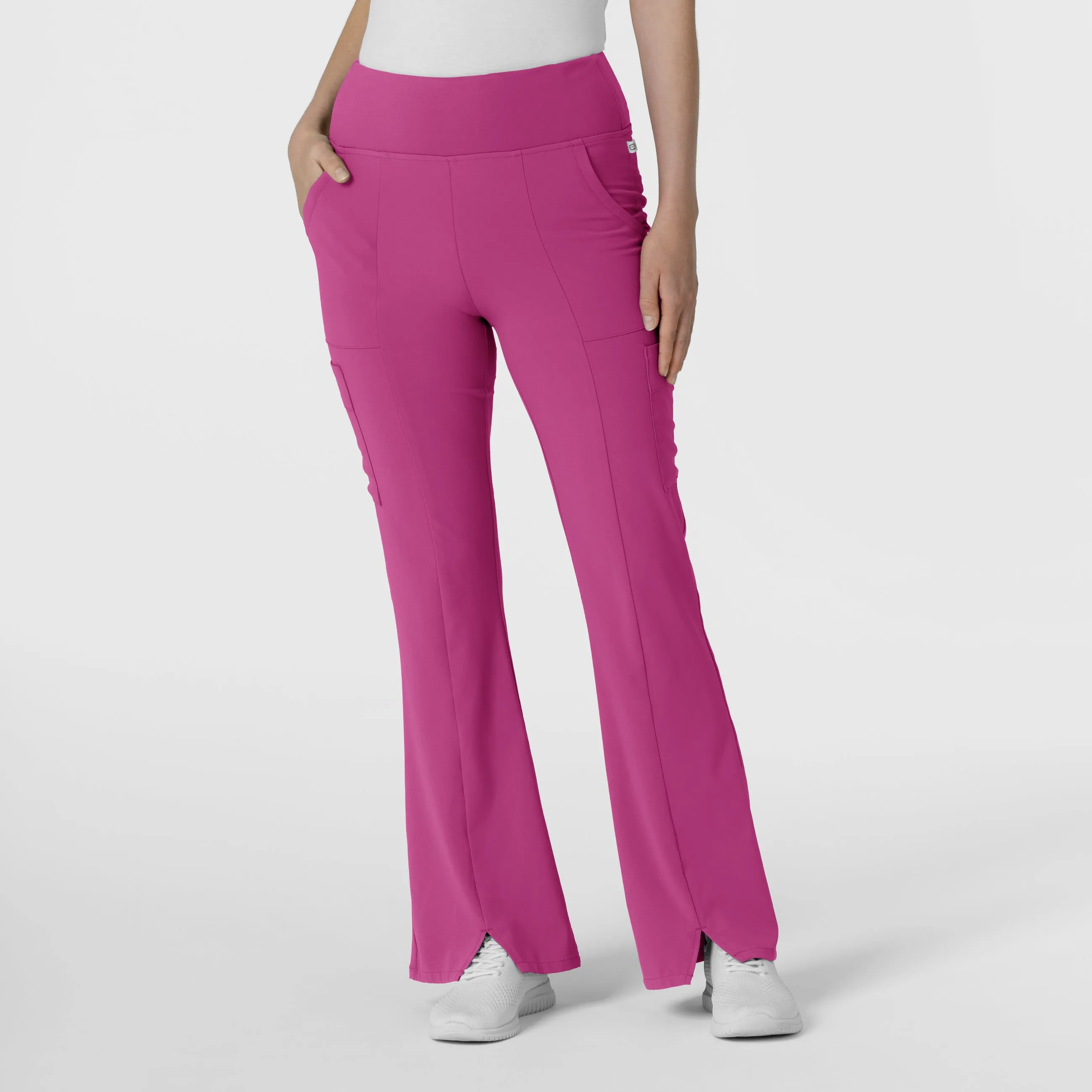 RENEW Women's Cargo Flare Scrub Pant - Raspberry