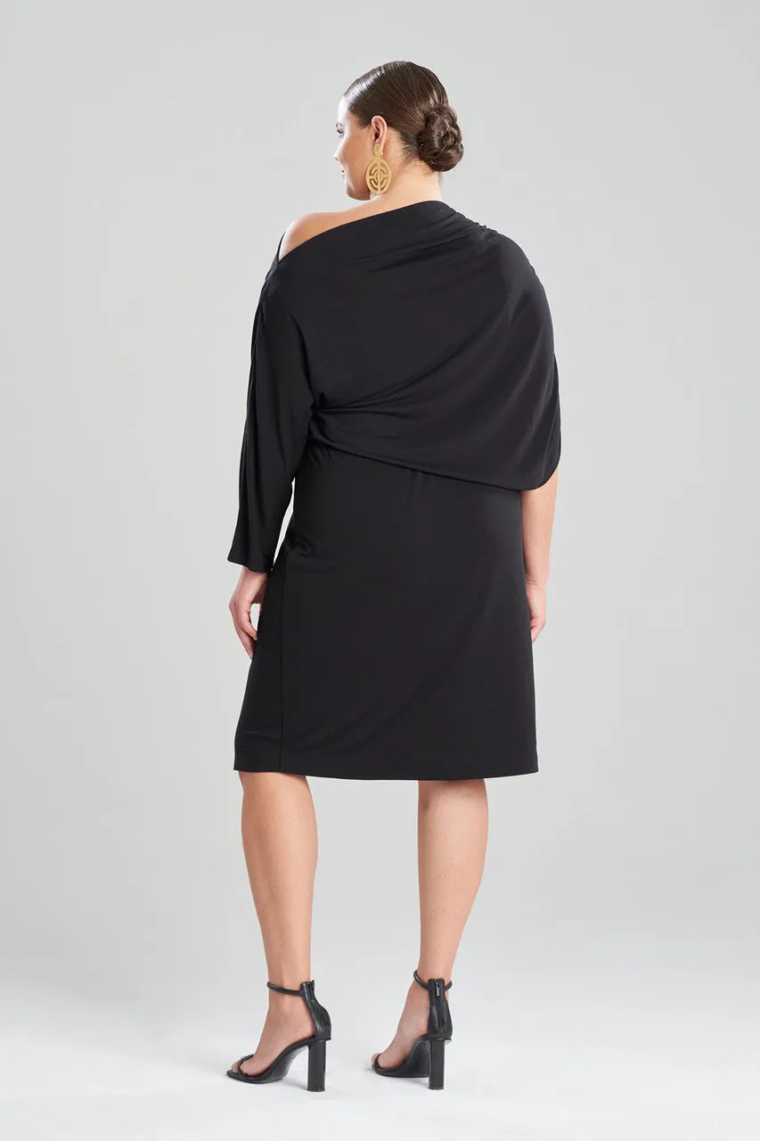 Tencel™ Asymmetrical Drape Dress